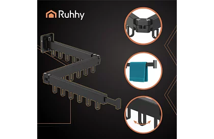 Nástěnný skládací sušák prádla – 2 v 1