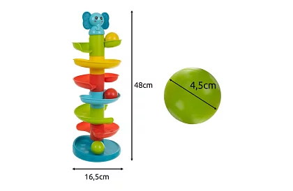 Dětská věž s míčky – kuličková dráha