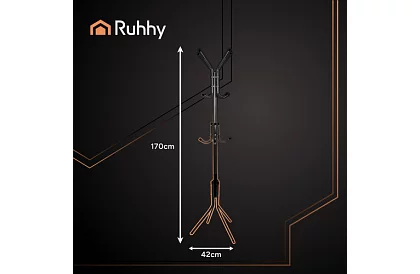 Stojanový věšák na oděvy 170 cm – černý