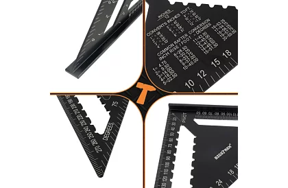 Hliníkový tesařský úhelník 30x30 cm - tesařské pravítko