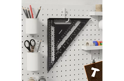 Hliníkový tesařský úhelník 30x30 cm - tesařské pravítko