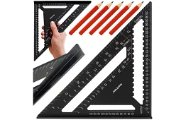 Hliníkový tesařský úhelník 30x30 cm - tesařské pravítko