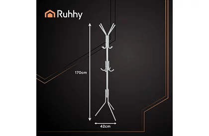 Stojanový věšák na oděvy 170 cm – bílý