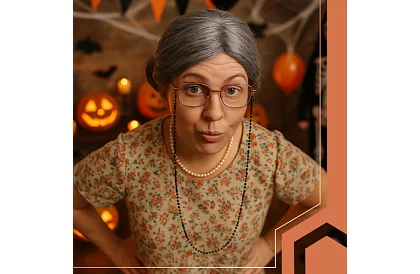 Karnevalový kostým babičky – 5dílná sada