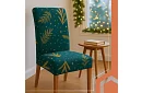 Univerzální potahy na židle se vzorem – sada 6 ks – zelené