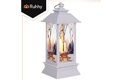 LED vánoční lucerna na baterie – bílá