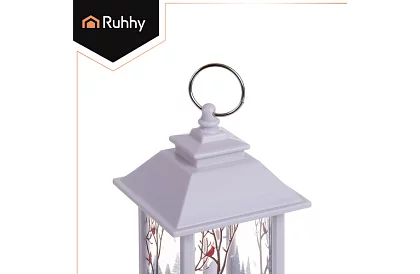 LED vánoční lucerna na baterie – bílá