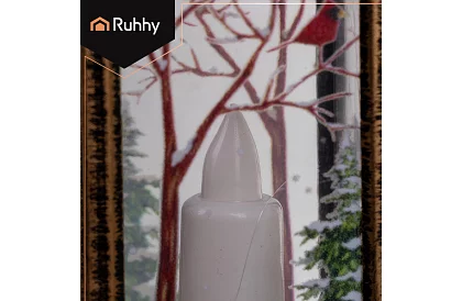 LED vánoční lucerna na baterie – zlatá