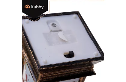 LED vánoční lucerna na baterie – zlatá