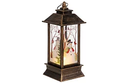 LED vánoční lucerna na baterie – zlatá