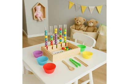 Dřevěný vzdělávací třídič kuliček