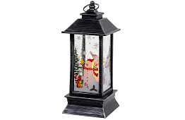 LED vánoční lucerna na baterie – černá