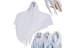 Duch k zavěšení 3 kusy – Halloweenská dekorace 75 cm