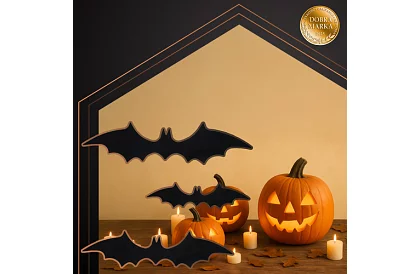 3D samolepky netopýr – 4 velikosti, 56 kusů