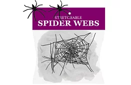 Umělá halloweenská pavučina + 2 pavouci