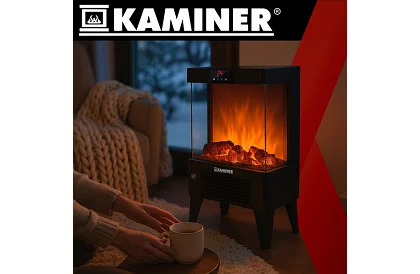 Elektrický krb s efektem ohně – 2000 W – ventilátor s funkcí vytápění