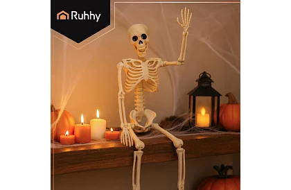 Dekorace kostra k zavěšení – 40 cm