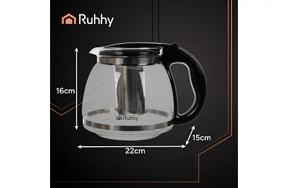 Skleněná konvice na čaj s louhovačem – 2 l