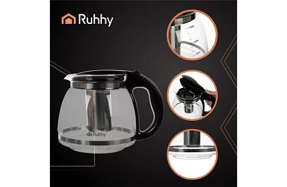 Skleněná konvice na čaj s louhovačem – 2 l