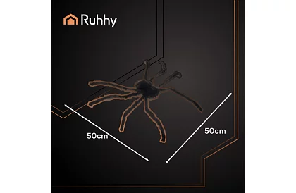 Umělý chlupatý pavouk 50 cm – černý