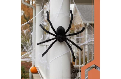 Umělý chlupatý pavouk 50 cm – černý