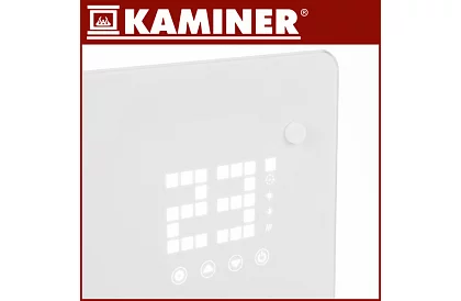 Elektrický skleněný radiátor Zelva 2500W, Wifi, bílý + dálkové ovládání