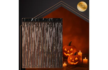 Dekorativní černá samolepicí záclona 100 × 200 cm – párty záclona