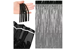 Dekorativní černá samolepicí záclona 100 × 200 cm – párty záclona