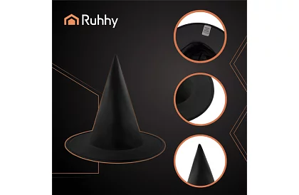 Čarodějnický klobouk – černý