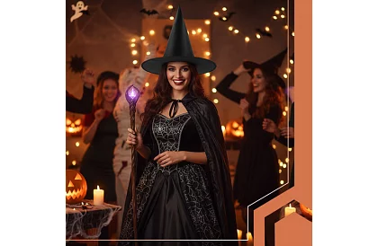 Čarodějnický klobouk – černý