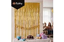 Dekorativní zlatá samolepicí záclona 100 × 200 cm – párty záclona