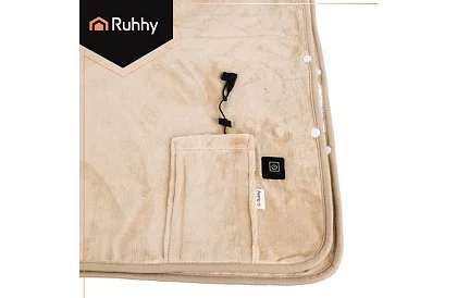 Výhřevná topná deka 160 × 90 cm – pončo na záda a ramena