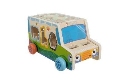 Dřevěné autíčko – Montessori třidič tvarů