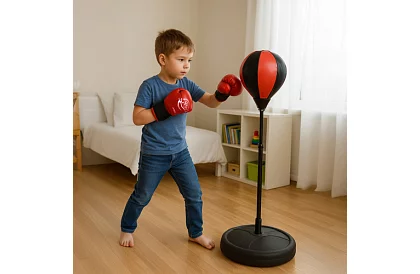 Boxovací hruška a rukavice – boxerská sada 3 v 1