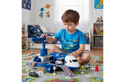 Skládací letadlo – interaktivní parkoviště s auty