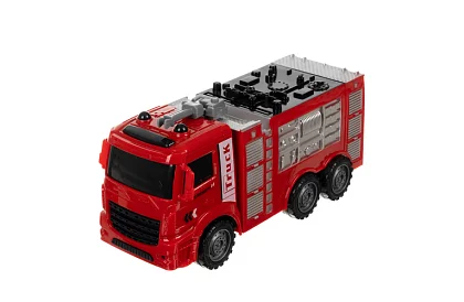 Sada hasičských aut s pohyblivými částmi – 6 kusů