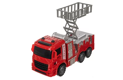 Sada hasičských aut s pohyblivými částmi – 6 kusů