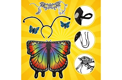 Dětský kostým – velký motýl s příslušenstvím