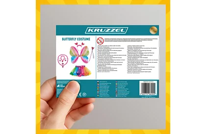 Dětský kostým – duhový motýl s příslušenstvím
