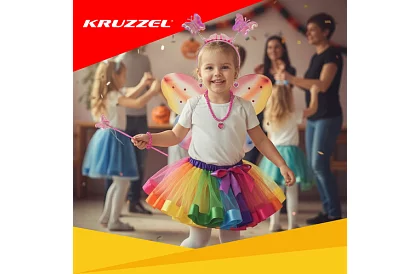 Dětský kostým – duhový motýl s příslušenstvím