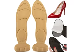 Měkké vložky do bot s ochranou paty – béžové