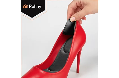 Měkké vložky do bot s ochranou paty – černé