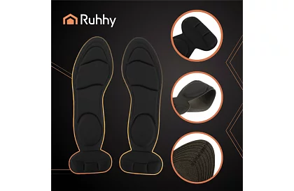 Měkké vložky do bot s ochranou paty – černé