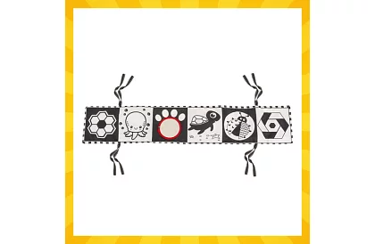 Senzorická kniha - kontrastní hračka pro miminka 0+