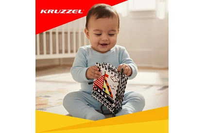 Senzorická kniha - kontrastní hračka pro miminka 0+