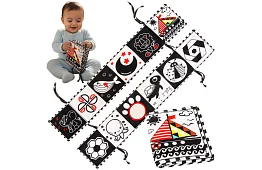 Senzorická kniha - kontrastní hračka pro miminka 0+