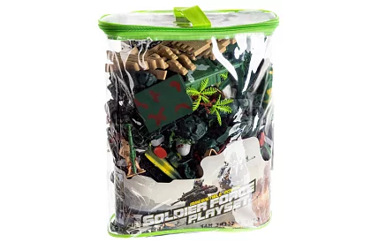 Vojenská základna – armádní figurky, tank, zbraně