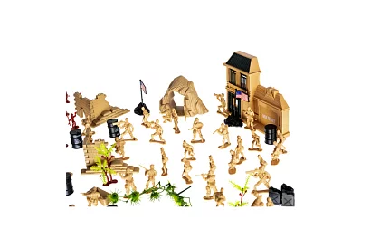 Vojenská základna – armádní figurky, tank, zbraně