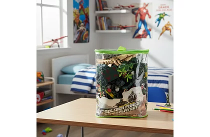 Vojenská základna – armádní figurky, tank, zbraně