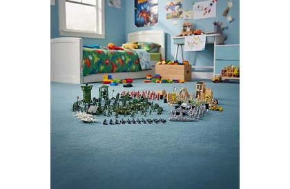 Vojenská základna – armádní figurky, tank, zbraně